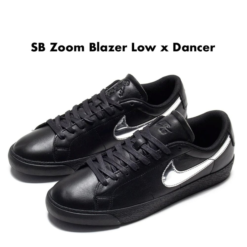 Dancer Skateboards x Nike Zoom Blazer Low SB Mens Black Silver
